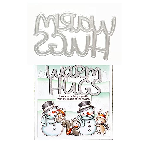 Qoiseys Warm Hugs Metall-Stanzformen für Kartenherstellung, Stanzschablonen für DIY, Scrapbooking, Fotoalbum, dekorative Papier, Basteln, Prägeschablone von Qoiseys