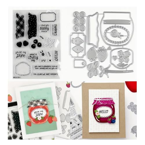 Qoiseys You'er My Jam transparente Stempel und Stanzformen-Sets für Kartenherstellung, Stanzschablonen für DIY, Scrapbooking, Fotoalbum, dekoratives Papier, Basteln, Prägeschablone Qoiseys You'er My Jam transparente Stempel und Stanzformen-Sets für Kartenherstellung, Stanzschablonen für DIY, Scrapbooking, Fotoalbum, dekoratives Papier, Basteln, Prägeschablone von Qoiseys