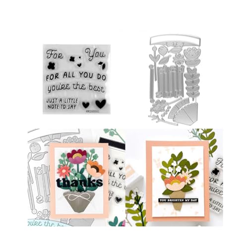 Qoiseys You'er The Best Clear Stamps and Dies Sets for Card Making, Cutting Dies Cut Stencils for DIY Scrapbooking Photo Album Decorative Paper Crafting Embossing Template von Qoiseys