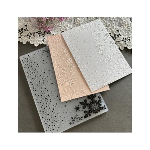 Weihnachtsstrümpfe, Schneeflocke, 3D-strukturierte Prägeschablone für Kartenherstellung, Pfauenbienen, Papierbasteln, Impressionen, Vorlage für Scrapbooking, 12,7 x 17,8 cm, 12 Stück Weihnachtsstrümpfe, Schneeflocke, 3D-strukturierte Prägeschablone für Kartenherstellung, Pfauenbienen, Papierbasteln, Impressionen, Vorlage für Scrapbooking, 12,7 x 17,8 cm, 12 Stück von Qoiseys