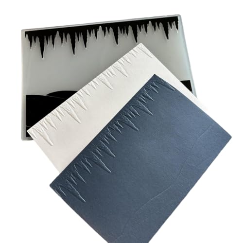 Weihnachtsstrümpfe, Schneeflocke, 3D-strukturierte Prägeschablone für Kartenherstellung, Pfauenbienen, Papierbasteln, Impressionen, Vorlage für Scrapbooking (12,7 x 17,8 cm) (06) von Qoiseys