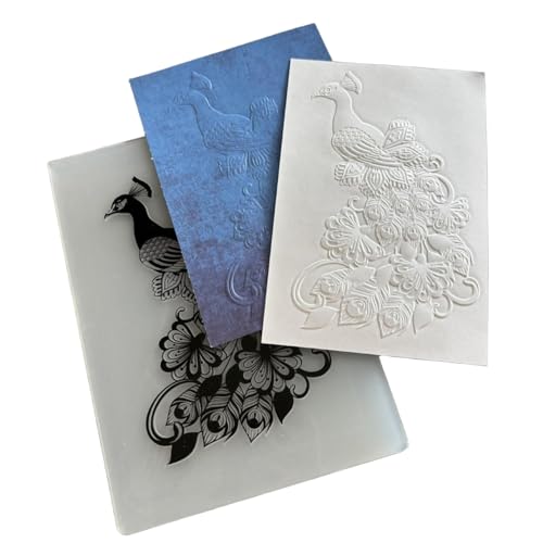 Weihnachtsstrümpfe, Schneeflocke, 3D-strukturierte Prägeschablone für Kartenherstellung, Pfauenbienen, Papierbasteln, Impressionen, Vorlage für Scrapbooking (12,7 x 17,8 cm) (13) von Qoiseys