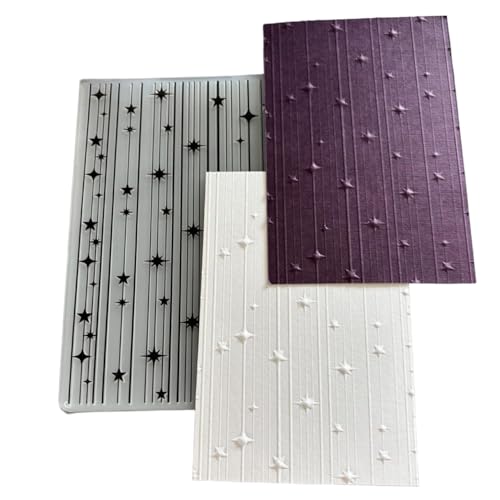 Weihnachtsstrümpfe, Schneeflocke, 3D-strukturierte Prägeschablone für Kartenherstellung, Pfauenbienen, Papierbasteln, Impressionen, Vorlage für Scrapbooking (12,7 x 17,8 cm) (18) von Qoiseys