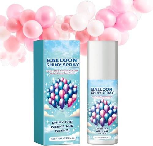 Ballonglanz-Spray, Ballon-Hochglanz-Spray für Latexballons, Ballon-Glühspray, langanhaltende Wirkung, verbessern Party-Dekoration, schnell trocknende Ballonglanz-Lösung (Blau-1 Stück) von Qoobom