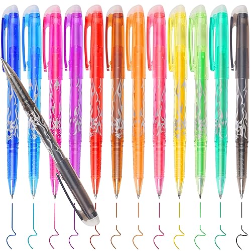 Radierbarer Kugelschreiber,12 Farben 0.5mm Radierbarer Tintenroller,Kugelschreiber mit Radiergummi,Radierbarer Gelschreiber,Radierbare Stifte mit Thermosensitive Tinte für Kinder,Studenten Radierbarer Kugelschreiber,12 Farben 0.5mm Radierbarer Tintenroller,Kugelschreiber mit Radiergummi,Radierbarer Gelschreiber,Radierbare Stifte mit Thermosensitive Tinte für Kinder,Studenten von Qooloo