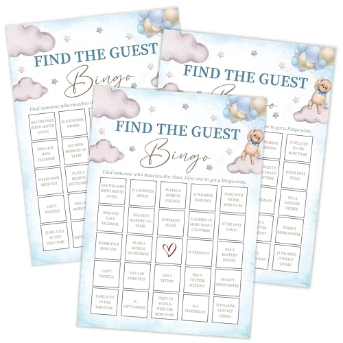 Qoqxjodd Bingo-Spiel, lustige Babyparty-Aktivität, Packung mit 30 Spielkarten, Karton, ab 15 Jahren, geschlechtsneutraler Junge oder Mädchen, Party-Spiele und Aktivitäten Qoqxjodd Bingo-Spiel, lustige Babyparty-Aktivität, Packung mit 30 Spielkarten, Karton, ab 15 Jahren, geschlechtsneutraler Junge oder Mädchen, Party-Spiele und Aktivitäten von Qoqxjodd