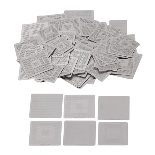 BGA-Reballing-Schablonen, universeller Premium-Edelstahl, 144-teiliges Set, Hochleistungs-Wärmevorlagen für die Reparatur von Laptop-Desktop-Motherboards und Grafikkarten von Qotolite