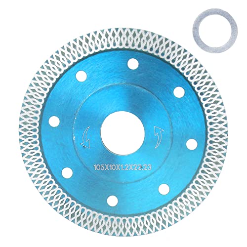 Diamond Saw Blade Ceramic Granit Marmor Ziegelstein polieren 4in universelles effizientes Werkzeug für Bauarbeiter (Blue) von Qotolite