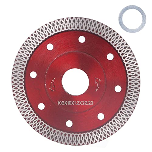 Diamond Saw Blade Ceramic Granit Marmor Ziegelstein polieren 4in universelles effizientes Werkzeug für Bauarbeiter (Red) von Qotolite