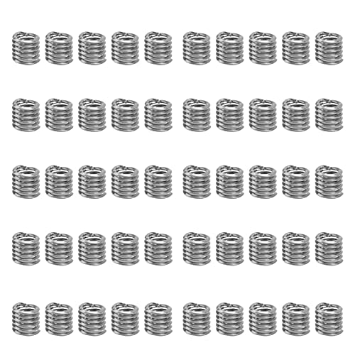Edelstahlgewinde Einsatz Set Schraube Loch Reparaturwerkzeug Luftfahrt Automobile Mechanische Geräte 50pcs (1.5D) von Qotolite