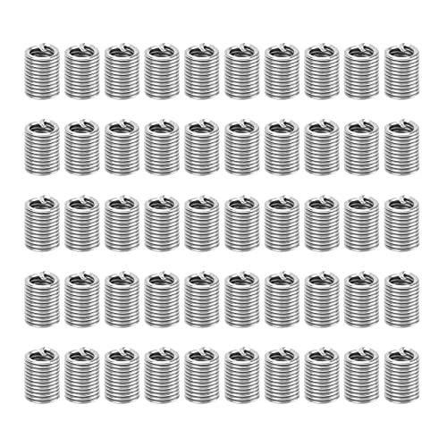 Edelstahlgewinde Einsatz Set Schraube Loch Reparaturwerkzeug Luftfahrt Automobile Mechanische Geräte 50pcs (3D) von Qotolite