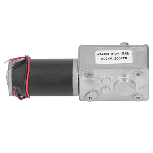 Gleichstrom-Getriebemotor, selbstsichernd, Aluminiumlegierung, Messingspule, Einzelwellen-Drehzahlreduzierungsmotor, DC24V für Automatisierungsgeräte (200RPM) von Qotolite
