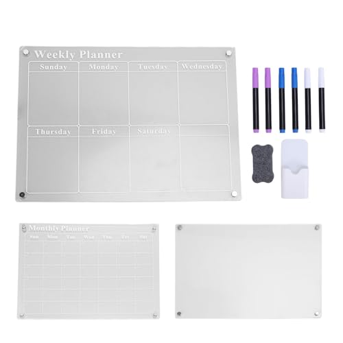 Qotolith 3pcs Planungsausschreibung Set Acryl Clear Dry Elease Weekly Monthly Planer Board mit 6 Stiften 15,7x11.8in Qotolith 3pcs Planungsausschreibung Set Acryl Clear Dry Elease Weekly Monthly Planer Board mit 6 Stiften 15,7x11.8in von Qotolite