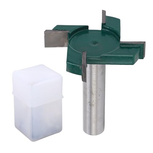 Qotolith CNC Spoilboard -Router -Bit 4 Flöte 12 mm Schaft 50,8 mm Durchmesser 9,52 mm Schneidhöhe Plattenabflachung Router Bit von Qotolite
