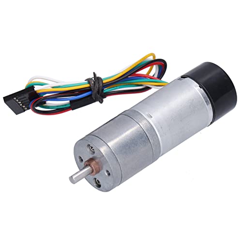 Qotolith DC -Getriebemotor mit Encoder -Geschwindigkeitsmessungssignal -Feedback Smart Car Dedizierte JGA25-371 (DC12V 26RPM) von Qotolite