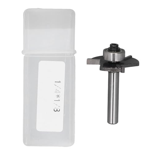 Qotolith T -Form Router Bit 1/4 Zoll Schaft 1/8 Schneidhöhe mit 3 Zähnenschlitzschneider für Holzsperrholzschlitz und Rillen Qotolith T -Form Router Bit 1/4 Zoll Schaft 1/8 Schneidhöhe mit 3 Zähnenschlitzschneider für Holzsperrholzschlitz und Rillen von Qotolite