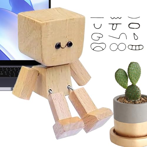 Qoukonao Armaturenbrett-Dekoration – Schüttelnde Holzfigur für Männer, niedliche Holzpuppe mit beweglichem Gelenk, für lange Fahrten, Schule, Straße, LKW, Reisen, Urlaub, tägliches Pendeln für Qoukonao Armaturenbrett-Dekoration – Schüttelnde Holzfigur für Männer, niedliche Holzpuppe mit beweglichem Gelenk, für lange Fahrten, Schule, Straße, LKW, Reisen, Urlaub, tägliches Pendeln für von Qoukonao