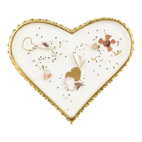 Qoukonao Nagel Mischpalette | Nagellackieren Gemischte Farben Set | Elegante Resin Platte mit Goldrand für Gelnagel Design Übung zu Hause Frauen Beauty Studio Maniküre Station von Qoukonao