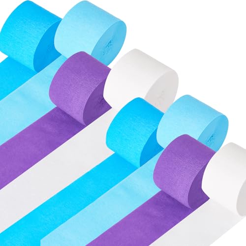 Eiskönigin Geburtstagsparty-Dekorationen, 8 Rollen, lila, blau, weiß, Krepppapier, Luftschlangen für Winter, Prinzessin, Weihnachten, Feiertage, Party-Dekoration, Weiß Eiskönigin Geburtstagsparty-Dekorationen, 8 Rollen, lila, blau, weiß, Krepppapier, Luftschlangen für Winter, Prinzessin, Weihnachten, Feiertage, Party-Dekoration, Weiß von Qouui