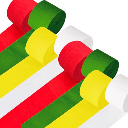 Super Brothers Geburtstagsparty-Dekoration, 8 Rollen rot grün gelb weiß Krepppapier Luftschlangen für Spiel Thema Abenteuer Party Supplies Super Brothers Geburtstagsparty-Dekoration, 8 Rollen rot grün gelb weiß Krepppapier Luftschlangen für Spiel Thema Abenteuer Party Supplies von Qouui