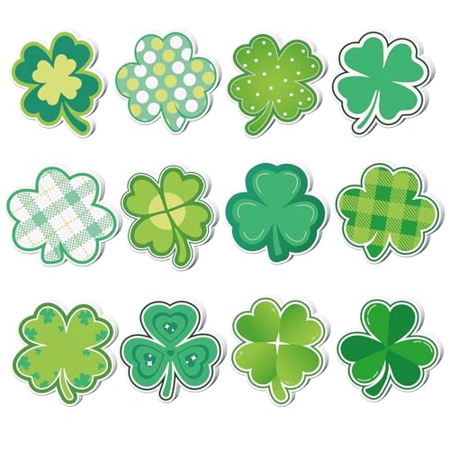 Qpout 24 Packungen Grün Kleeblatt und vierblättrigem Kleeblatt Haftnotizen, Partydekorationen zum St. Patrick's Day, Glücksklebezettel, Mini-Haftnotizen für Büro Zuhause Klassenzimmer Qpout 24 Packungen Grün Kleeblatt und vierblättrigem Kleeblatt Haftnotizen, Partydekorationen zum St. Patrick's Day, Glücksklebezettel, Mini-Haftnotizen für Büro Zuhause Klassenzimmer von Qpout