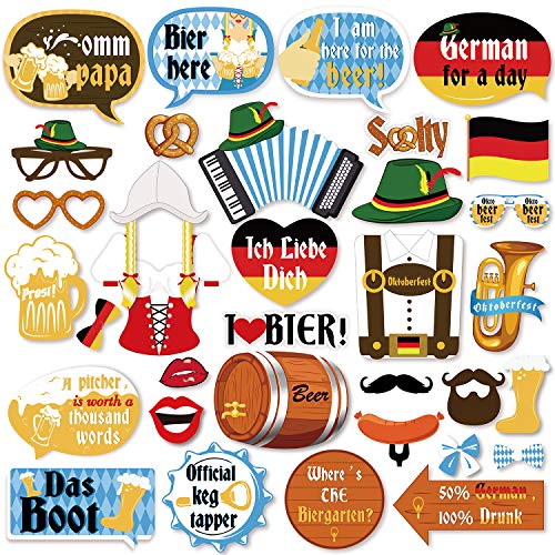 Qpout 35 Stuck Oktoberfestdeko Photo Booth Requisiten Bayrische Deko Party Photo Booth Props Oktoberfest Fotorequisitten Dekoration für das Münchner Okotberfest Fotoaccessoires Qpout 35 Stuck Oktoberfestdeko Photo Booth Requisiten Bayrische Deko Party Photo Booth Props Oktoberfest Fotorequisitten Dekoration für das Münchner Okotberfest Fotoaccessoires von Qpout