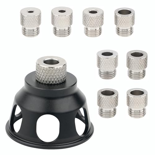 48 × 40 mm Vertikale Bohrwerkzeuge mit Bohrbüchse, Bohrhilfe Senkrecht Bohren, Breites Anwendungsspektrum, Holzbearbeitungs Bohrhilfe, für Standbohrmaschine, Tischbohrmaschine (Schwarz) von Qquioeciuoe