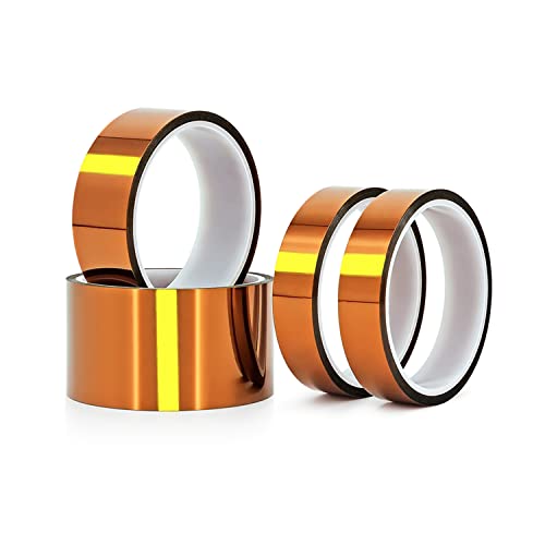 Qrity 1 Stück Hitzebeständig Klebeband, 10mm x 33m, Hochtemperaturband, Elektronische Isolierung, Polyimid Film Klebeband für 3D Drucker, Elektromotor, Leiterplatten, Batterie Qrity 1 Stück Hitzebeständig Klebeband, 10mm x 33m, Hochtemperaturband, Elektronische Isolierung, Polyimid Film Klebeband für 3D Drucker, Elektromotor, Leiterplatten, Batterie von Qrity