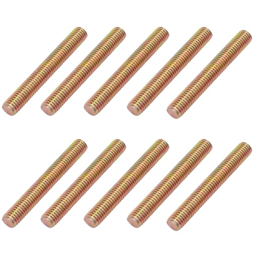 Qrity 10 Stück Gewindestange, M10 x 70 mm Voll Gewindestange, Gewindestifte Gewindebolzen Vollgewindestange für Ankerbolzen, Klemmen von Qrity