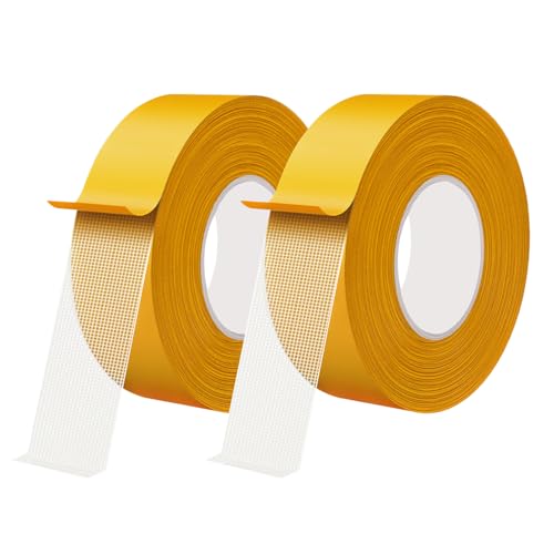 Qrity 2 Rollen Doppelseitiges Klebeband, 20mm x 20m Teppichklebeband, Ohne Rückstände, Doppelseitiges Gewebeklebeband für Holz, Glas, Kunststoff Qrity 2 Rollen Doppelseitiges Klebeband, 20mm x 20m Teppichklebeband, Ohne Rückstände, Doppelseitiges Gewebeklebeband für Holz, Glas, Kunststoff von Qrity