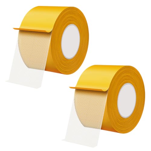 Qrity 2 Rollen Doppelseitiges Klebeband, 50mm x 20m Teppichklebeband, Ohne Rückstände, Doppelseitiges Gewebeklebeband für Holz, Glas, Kunststoff von Qrity
