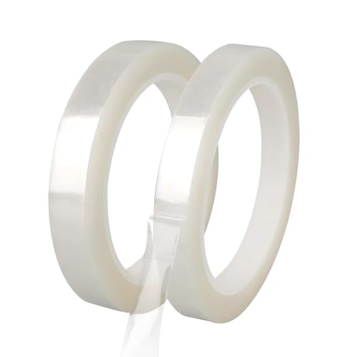 Qrity 2 Stück Isolierband Wasserdichtes Klebeband, 10mm x 66m Kabelbaum Klebeband, Klebebänder für Elektrisches zum Basteln, Transparent von Qrity