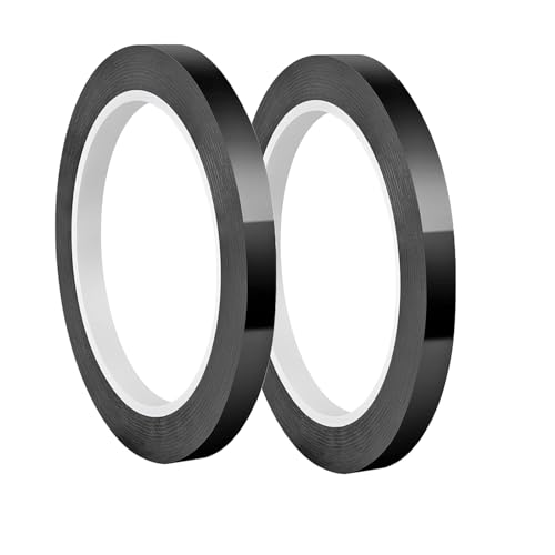 Qrity 2 Stück Isolierband Wasserdichtes Klebeband, 5mm x 66m Kabelbaum Klebeband, Klebebänder für Elektrisches zum Basteln, Schwarz von Qrity