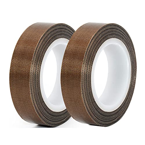 Qrity 2 Stück Teflonband, Hochtemperatur Klebeband, 15mm*10m, Dicke 0,18mm, Hitzebeständig bis 300℃, für Vakuumiergerät, Handversiegelung, Impulsversiegelung Qrity 2 Stück Teflonband, Hochtemperatur Klebeband, 15mm*10m, Dicke 0,18mm, Hitzebeständig bis 300℃, für Vakuumiergerät, Handversiegelung, Impulsversiegelung von Qrity