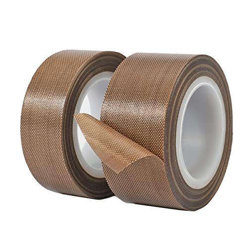 Qrity 2 Stück Teflonband, Hochtemperatur Klebeband, 20mm*10m, Dicke 0,18mm, Hitzebeständig bis 300℃, für Vakuumiergerät, Handversiegelung, Impulsversiegelung Qrity 2 Stück Teflonband, Hochtemperatur Klebeband, 20mm*10m, Dicke 0,18mm, Hitzebeständig bis 300℃, für Vakuumiergerät, Handversiegelung, Impulsversiegelung von Qrity