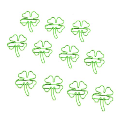 100 PCs Papierclips Vier Blattkummen Lesezeichen Büroklammern Dekorative Papier Clips Schulbürovorräte von Qsvbeeqj