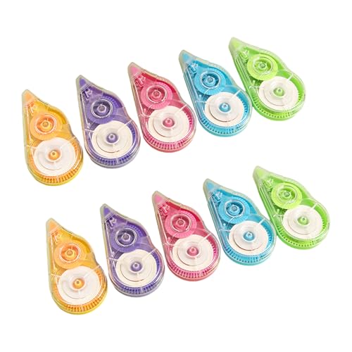 10pcs Korrekturbandrolle 8mx5mm White Out Tape Schnelltrocknen Korrekturband Gesamt 80 M Zum Schreiben Von Journaling Noting Student Correction Tape von Qsvbeeqj