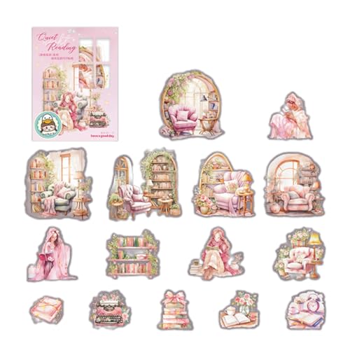 15pcs Dekorative Szenenaufkleber Ästhetic Scrapbooking Aufkleber Wasserbeständiger Haustier Aufkleber Für Journal Wasserflasche Album Haustier Aufkleber Für Kinder von Qsvbeeqj