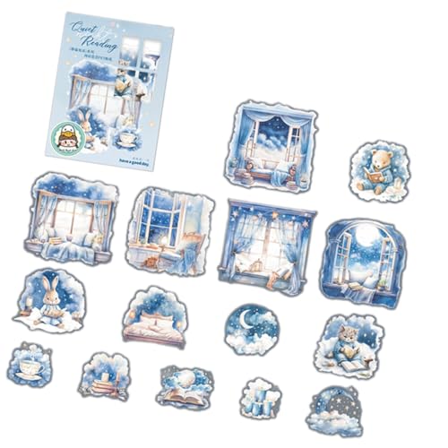 15pcs Dekorative Szenenaufkleber Ästhetic Scrapbooking Aufkleber Wasserbeständiger Haustier Aufkleber Für Journal Wasserflasche Album Haustier Aufkleber Für Kinder von Qsvbeeqj