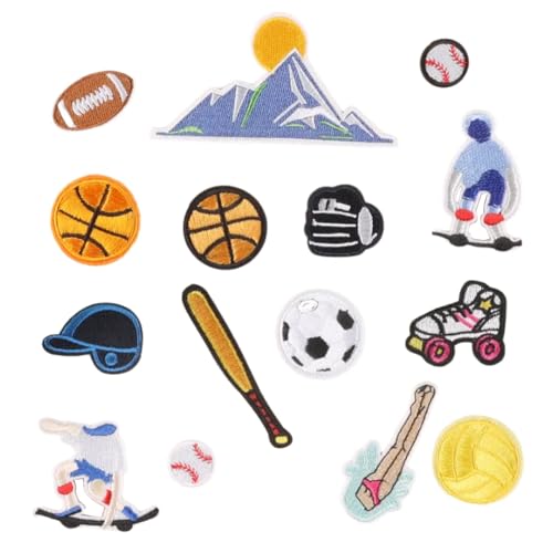 16 PCs Ästhetische Reparaturflecken Eisen Auf Applikationen Gestickte Patches Sports Serie Eisen Auf Flecken Applique Patches von Qsvbeeqj