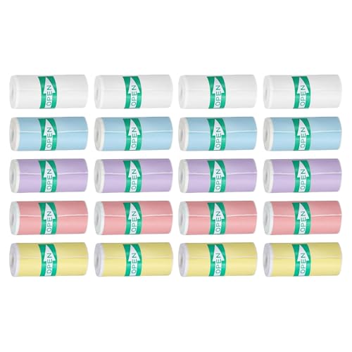 20 Rollen Thermoklebepapier für Taschendrucker | BPA-frei | Selbstklebende Etiketten für Aufkleber Ersteller | 57mm x 25mm Farbe/Weiß | Selbstklebendes Thermodruckerpapier 20 Rollen Thermoklebepapier für Taschendrucker | BPA-frei | Selbstklebende Etiketten für Aufkleber Ersteller | 57mm x 25mm Farbe/Weiß | Selbstklebendes Thermodruckerpapier von Qsvbeeqj