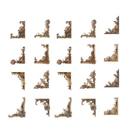 20pieces Ausgehöhlte Geprägte Ecke Aufkleber Vintage Scrapbooking Corner Sticker Für Journalplaner Fotoalbum Phone Hülle Retro Scrapbooking Verzierung von Qsvbeeqj