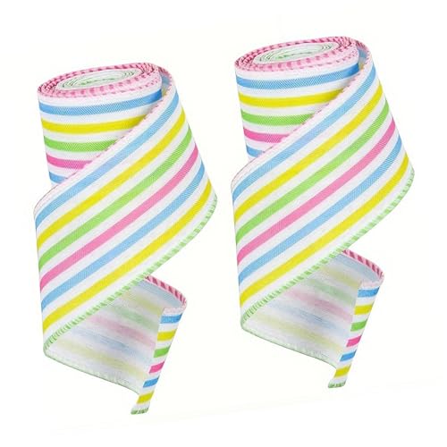 2pcs Geschenkverpackung Und Party Decors Ribbon Bright Easters Band Roll Accessoire Für Weihnachtsgeschenkverpackungen Und Kunsthandwerk von Qsvbeeqj