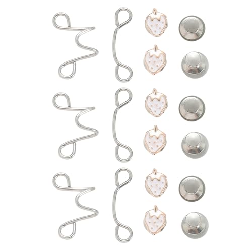 3 Paar Obst-Jeans, Hosen-Taillenstraffer, verstellbare Taillenschnallen, Blumenhose, Taillenknopf für Jeans, um enger zu machen von Qsvbeeqj