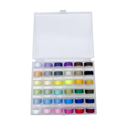 38 Stk. vorgewickelt Spule Nähgarn Set Nähmaschine Spulen Nähgarn mit Etui 0.45 "x 0.79" Multicolor Spulen 38 Stk. vorgewickelt Spule Nähgarn Set Nähmaschine Spulen Nähgarn mit Etui 0.45 "x 0.79" Multicolor Spulen von Qsvbeeqj