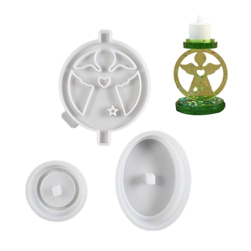 3D Candlestick Silikonform Dekorative Kerzenbasis Schimmelpochte Epoxidharz Kerzenhalter Schimmel Stilvolle Hausdekorationen Schimmelpilze von Qsvbeeqj