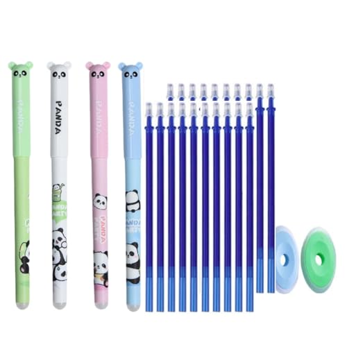 4 Stück Karikatur-Gelschreiber mit Kugelschreiberminen und Radiergummi, radierbarer Gelschreiber 0,5 mm, Nadelspitze, Schreibstift für Büro, Kugelschreiber 4 Stück Karikatur-Gelschreiber mit Kugelschreiberminen und Radiergummi, radierbarer Gelschreiber 0,5 mm, Nadelspitze, Schreibstift für Büro, Kugelschreiber von Qsvbeeqj