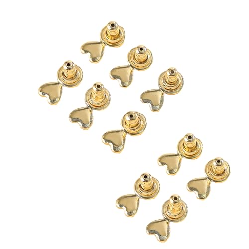 5 Paare Herzförmige Ohrringrücken Fadeless Design Robuste Kupfermaterial 5 Paare Herzförmige Ohrringrücken Fadeless Design Robuste Kupfermaterial von Qsvbeeqj