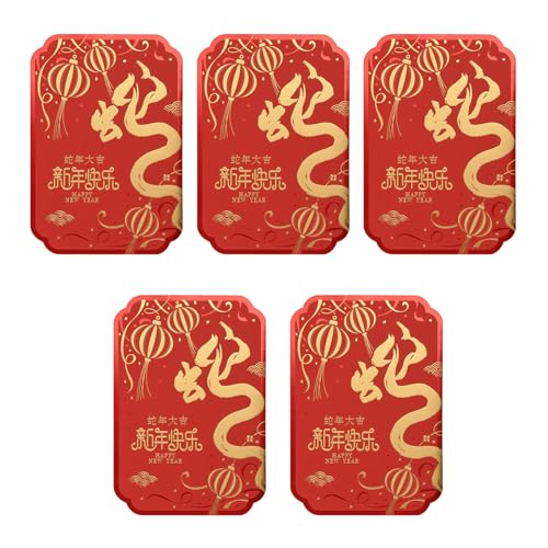 5 x Chinesische Neujahrsgrußkarten, Jahr der Schlange, Einladungskarte für Festival, Feier, Frühlingsfest 5 x Chinesische Neujahrsgrußkarten, Jahr der Schlange, Einladungskarte für Festival, Feier, Frühlingsfest von Qsvbeeqj