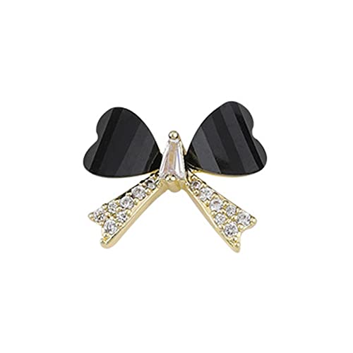 5 x luxuriöse Bären-Schleifen-Charms, Nägel, Strasssteine, Kunst-Strasssteine, Basteldiamanten, Kristallsteine von Qsvbeeqj